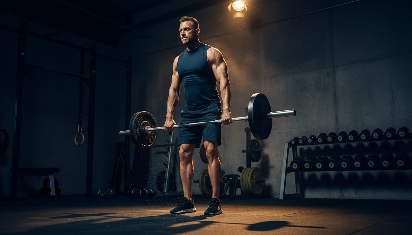 Man exercising for strength and endurance