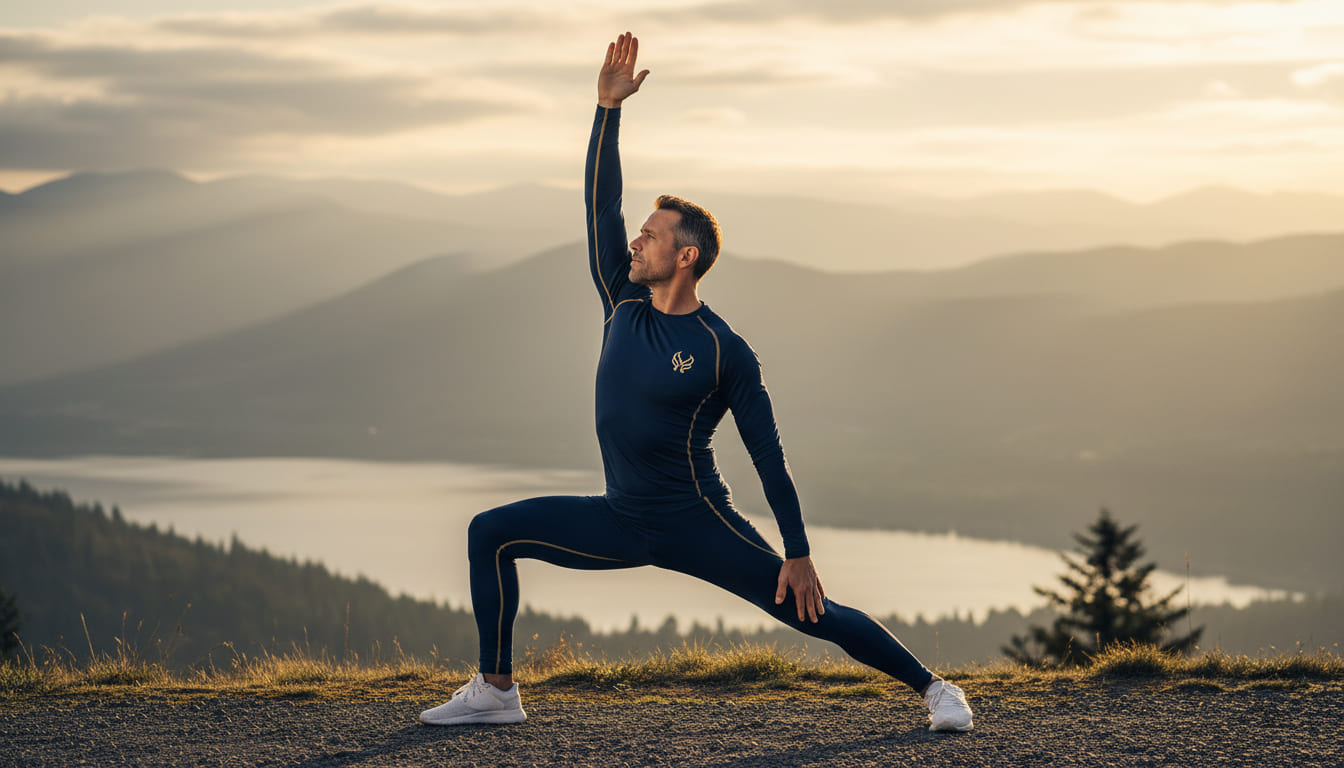 Man practicing daily wellness habits